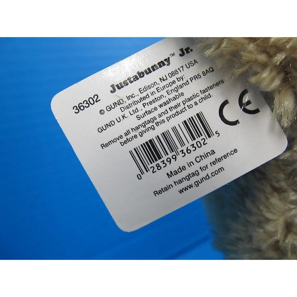 Gund Tan White Just A Bunny Jr 10